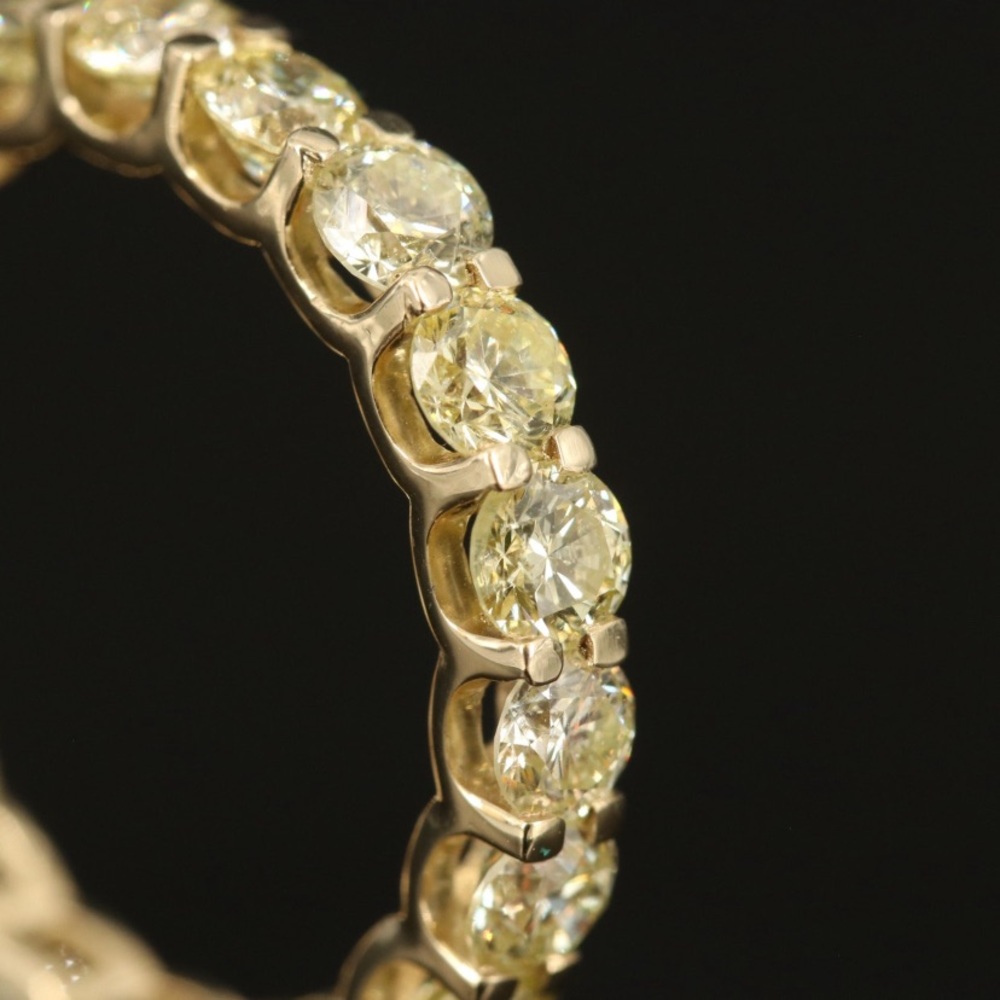 3 Carat Yellow diamond eternity band - Picture 9 of 11